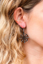 ICON Black Spiderweb Rhinestone Dangle Earrings ICON