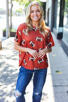 Haptics Game Day Auburn Football Print Knit Top 2025 Summer-Blow Out Sale