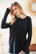 Haptics Shimmer Foil Neck Band Cold Shoulder Holiday Top Haptics