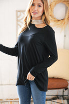 Haptics Shimmer Foil Neck Band Cold Shoulder Holiday Top Haptics