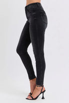 Judy Blue Black Mid Rise Tummy Control Skinny Jeans