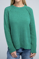 Zenana Raglan Chenille Long Sleeve Sweater ZENANA