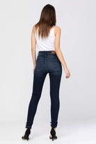 Judy Dark Washed Blue High Waist Washed Skinny Jeans