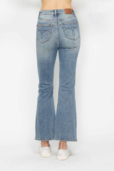 Judy Blue Multi Inseam Tummy Control Back Embroidered Pocketed Bootcut Jeans