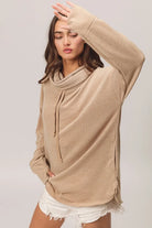 BiBi Taupe Solid Side Pocket Thumb Top