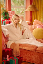 BiBi Taupe Two Tone Rib Texured Knit Collared Top with Zip Up