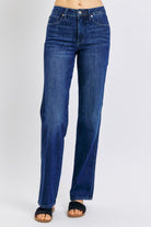 Judy Blue Tummy Control Straight Jeans Dark