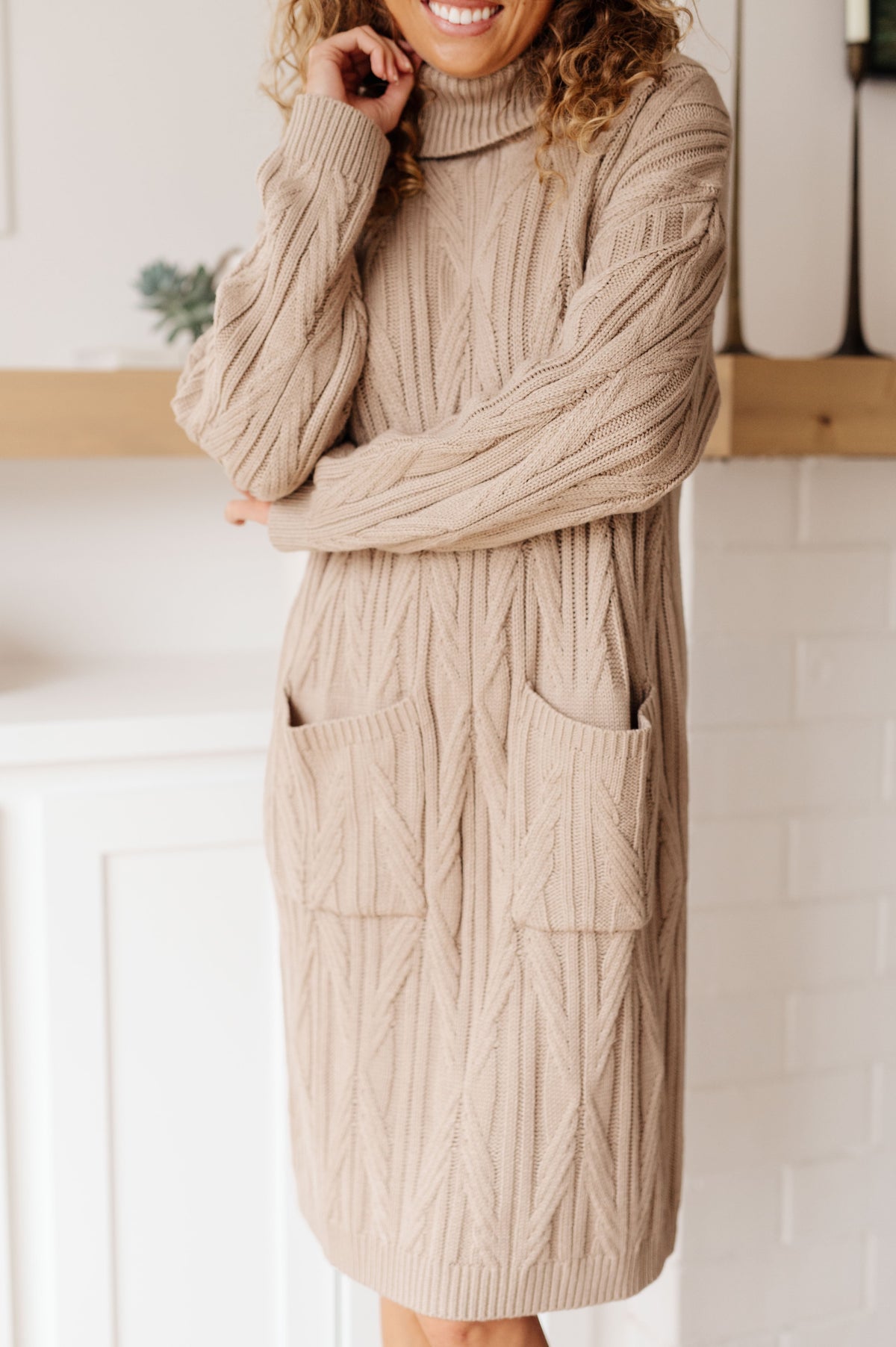 Polagram Bundled Beauty Turtleneck Sweater Dress Dresses