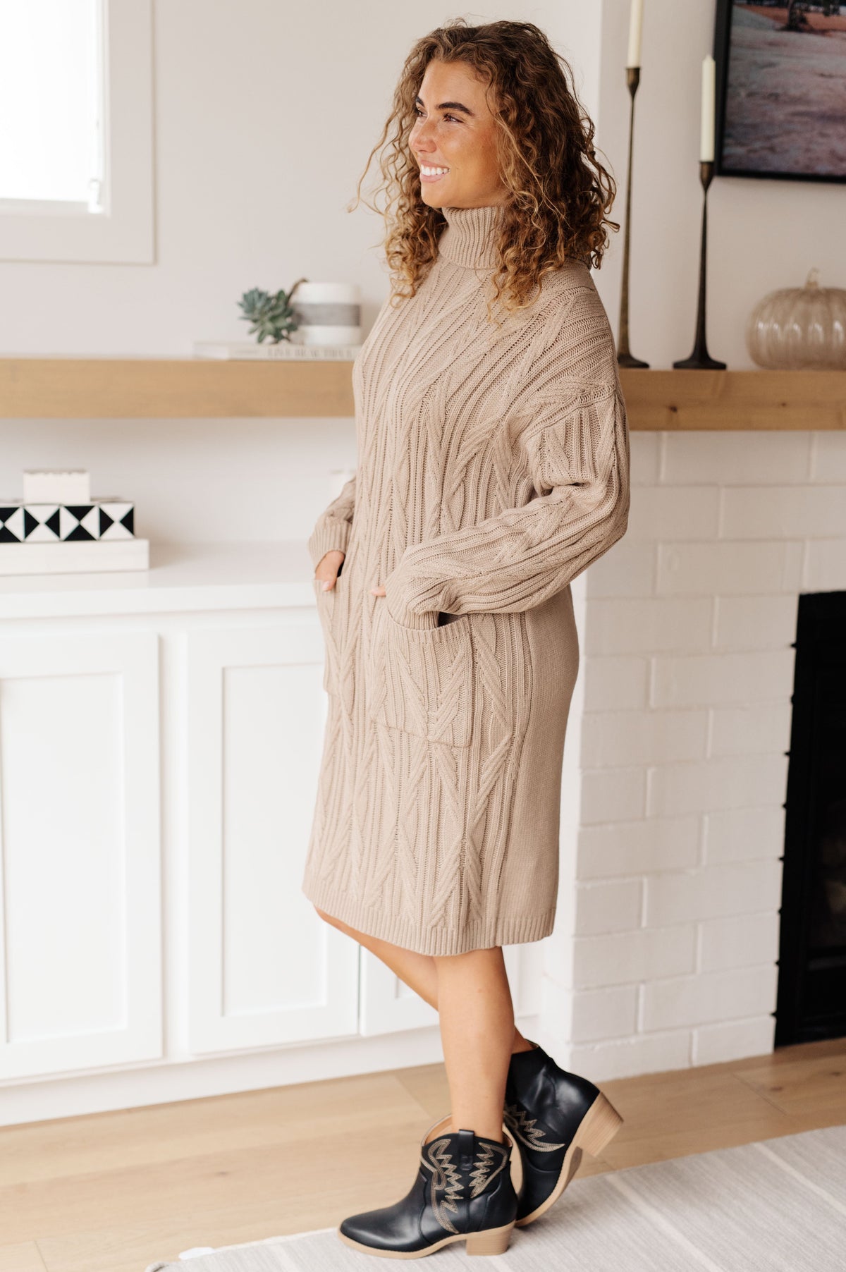 Polagram Bundled Beauty Turtleneck Sweater Dress Dresses