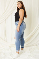 Kancan Plus Size Mid Rise Ankle Skinny Jeans Kan Can USA