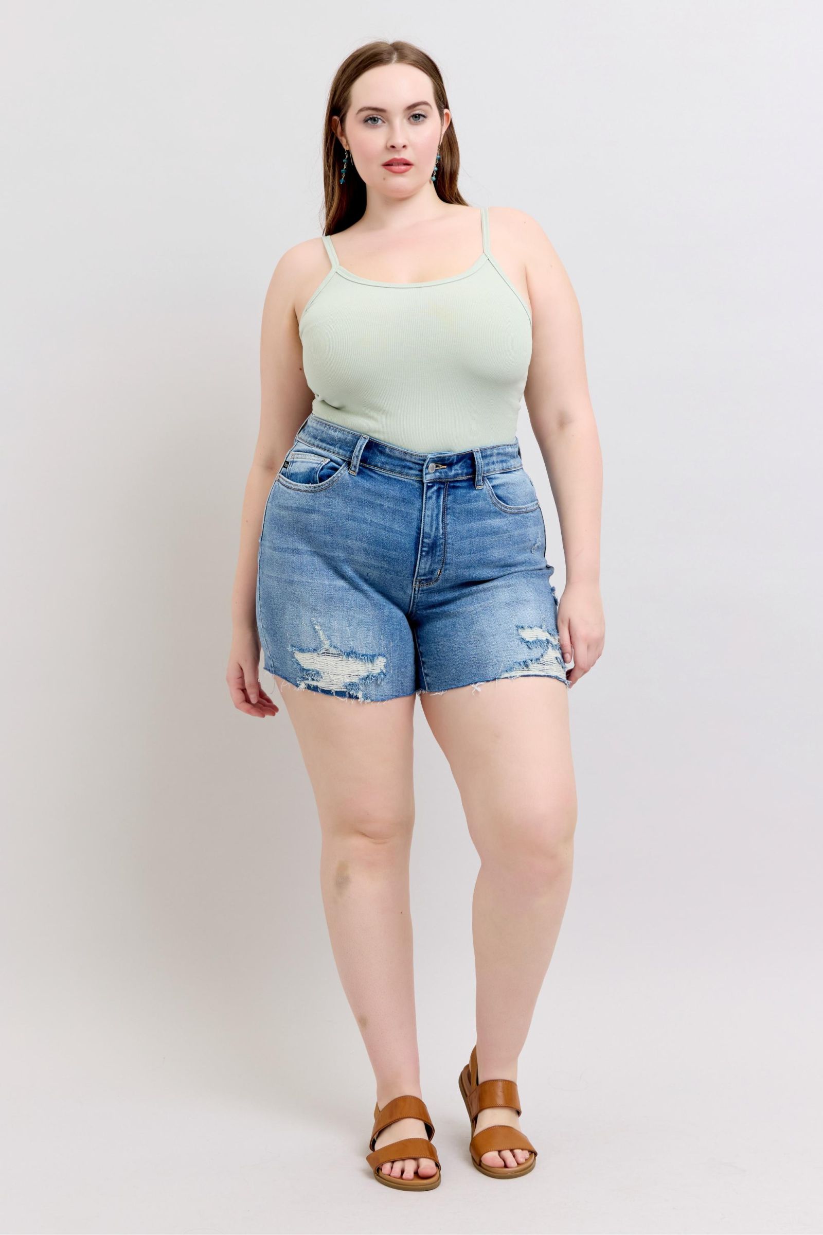Charley High Rise Distressed Cutoff Shorts Womens