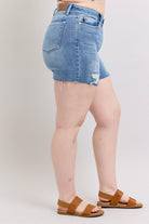 Judy Blue Charley High Rise Distressed Cutoff Shorts Womens