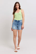 Judy Blue Charley High Rise Distressed Cutoff Shorts Womens