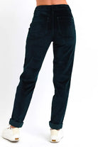 Judy Blue Emerald Green High Waisted Corduroy Cuffed Joggers
