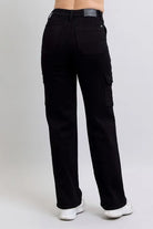 Judy Blue Black High Waisted Cargo Wide Leg Jeans