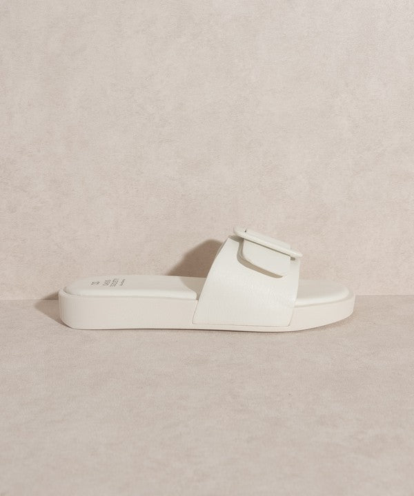 OASIS SOCIETY Daisy - Single Buckle Slide WHITE Oasis Society