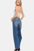 Zenana High Rise Wide Leg Jeans with Pockets Pants