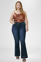 Kancan Plus Size High Rise Flare Jeans As Shown Kan Can USA