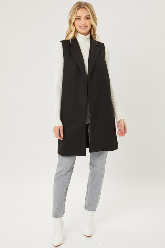 Love Tree JQ Fleece Long Line Vest