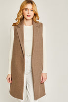 Love Tree JQ Fleece Long Line Vest