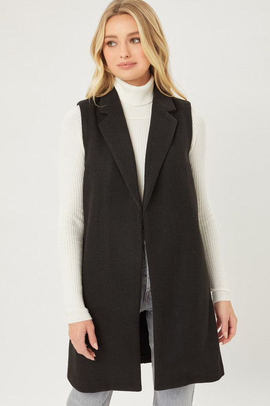 Love Tree JQ Fleece Long Line Vest