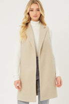 Love Tree JQ Fleece Long Line Vest