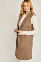 Love Tree JQ Fleece Long Line Vest