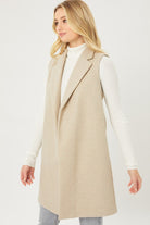 Love Tree JQ Fleece Long Line Vest