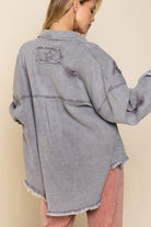 POL Fringe Distressed Oversized Jacket POL