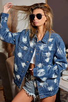 BiBi Washed Tie Dye Denim Jacket