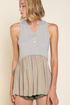 POL Simple But Unique Babydoll Knit Tank Top POL