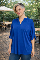 Dear Scarlett Lizzy Breeze Top in Royal Blue Womens