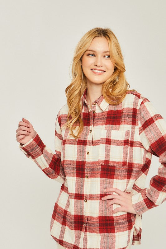 Love Tree Women's Flannel Top