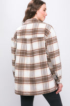 Love Tree Plaid Button Up Jacket with Sherpa Lining Love Tree