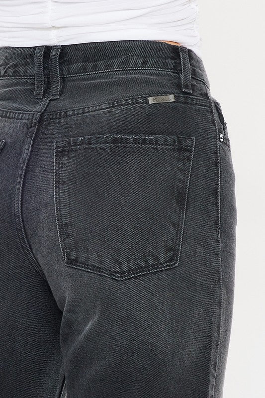 Kancan Dark Gray Ultra High Rise 90's Flare Jeans Kan Can USA