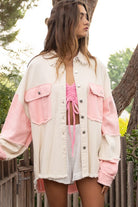 POL Colorblock Oversized Jacket STRAWBERRY MILK M POL