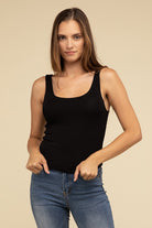 Zenana Double Layer Round Neck Tank Top ZENANA