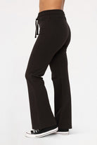 Mono B Drawstring Flared Pants Black