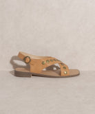 OASIS SOCIETY Kylie - Studded Cross Band Sandal TAN Oasis Society