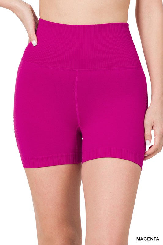 Zenana Seamless High Waisted Shorts Shorts