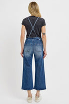 RISEN Knotted Strap Denim Overalls with Pockets Plus Size