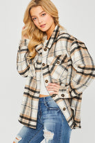 Love Tree Plaid Bust Pocket Shacket Love Tree