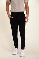 Mono B MEN - Micro-Ribbed Joggers Black Mono B