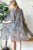 Heimish Taupe Leopard Open Front Cardigan