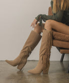 OASIS SOCIETY OUT WEST - Knee-High Fringe Boots KKE Originals