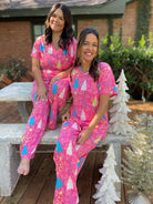 Pink Trees Pajama Set Ave Shops