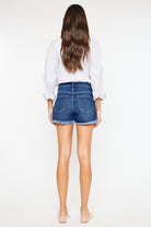 KanCan High Rise No Stitch Frayed Hem Shorts Jeans