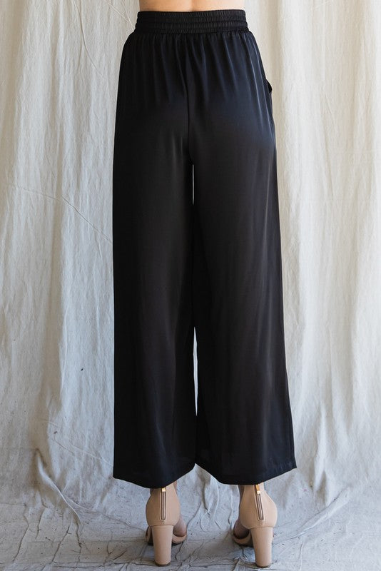 Jodifl City Ease Wide Leg Bottoms in Black Womens