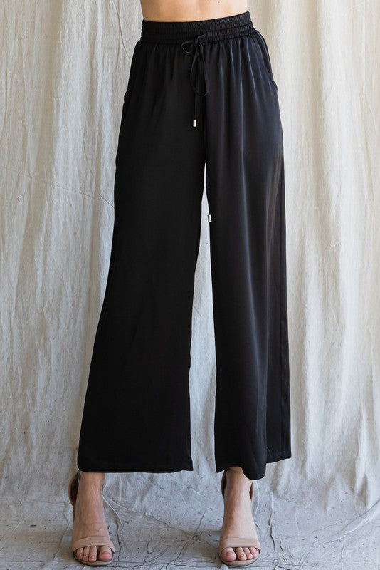 Jodifl City Ease Wide Leg Bottoms in Black Womens