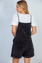White Birch Washed Knit Lavender Overalls Ruby Idol Apparel